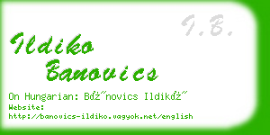 ildiko banovics business card